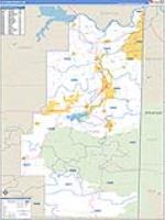 Le Flore, Ok Carrier Route Wall Map